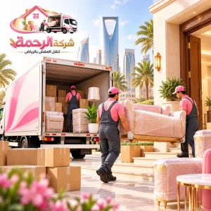 نقل عفش فاخر أمام فيلا بالرياض